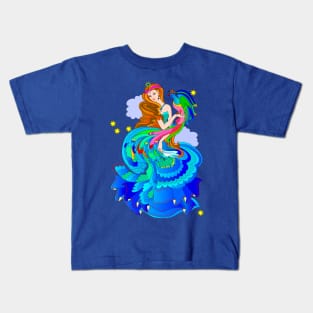 Princess with magic fire-bird Kids T-Shirt
